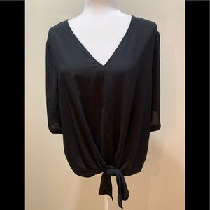 Madewell V Neck Bottom Tie Top